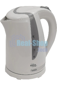 Чайник электрический Oasis K-2PW 1.7л. 2200Вт белый корпус: пластик