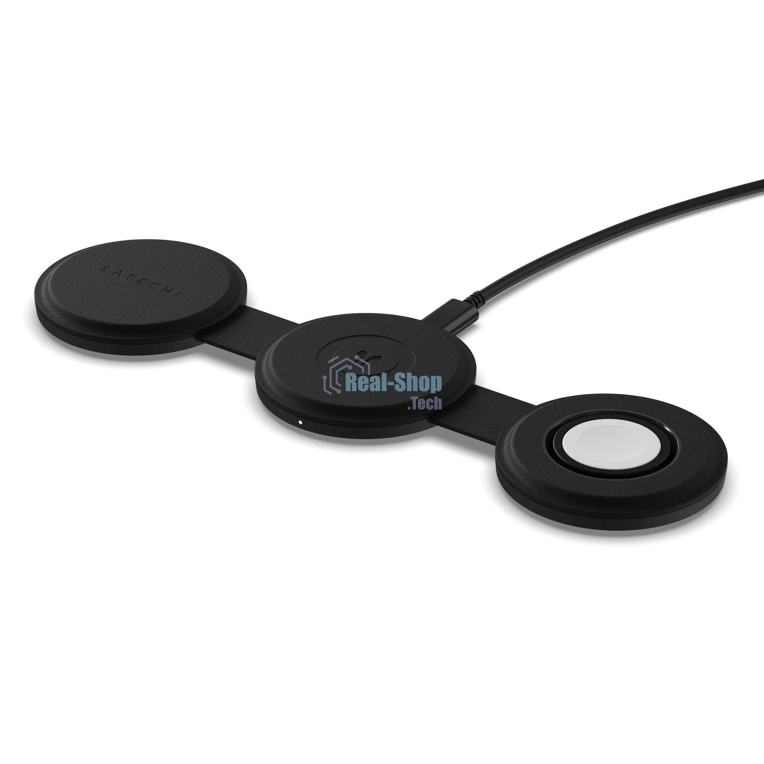 Переносное зарядное устройство Satechi Qi2 OntheGo 3-in-1 Wireless Charger, черный
