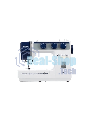Швейная машина Janome SP903 белый/синий, электромеханическая, вертикальный качающийся, 25 операций, автоматическая петля