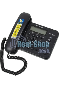 Телефон проводной Panasonic KX-TS2356RUB черный АОН,Caller ID,ЖКД,блокировка набора,выключение микрофона