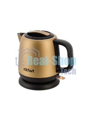 Чайник электрический Kitfort KT-6111 1л. 1630Вт золотистый/черный (корпус: нержавеющая сталь)