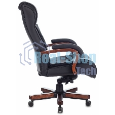 Кресло Бюрократ T-9926WALNUT черный, кожа