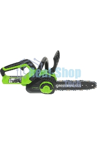 Цепная пила аккумуляторная GreenWorks G24CS25K4, 24V, 25 см, c АКБ 4А·ч и ЗУ (2007707UB)