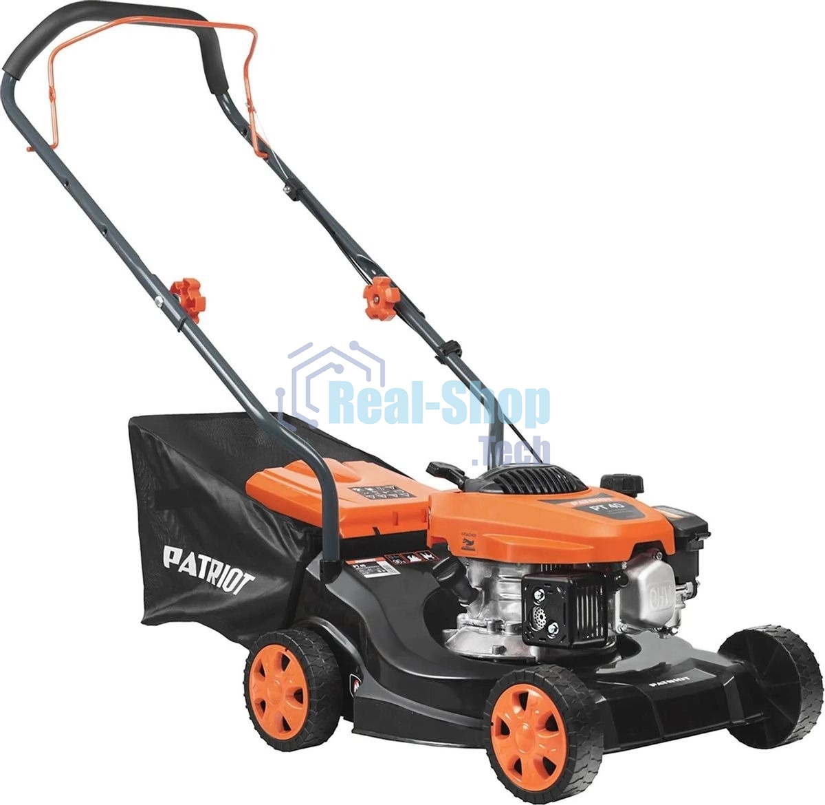 Газонокосилка бензиновая PATRIOT PT 40, 130сс, 3,5 л.с., 40 см, 35л. трав., пластик. дека,