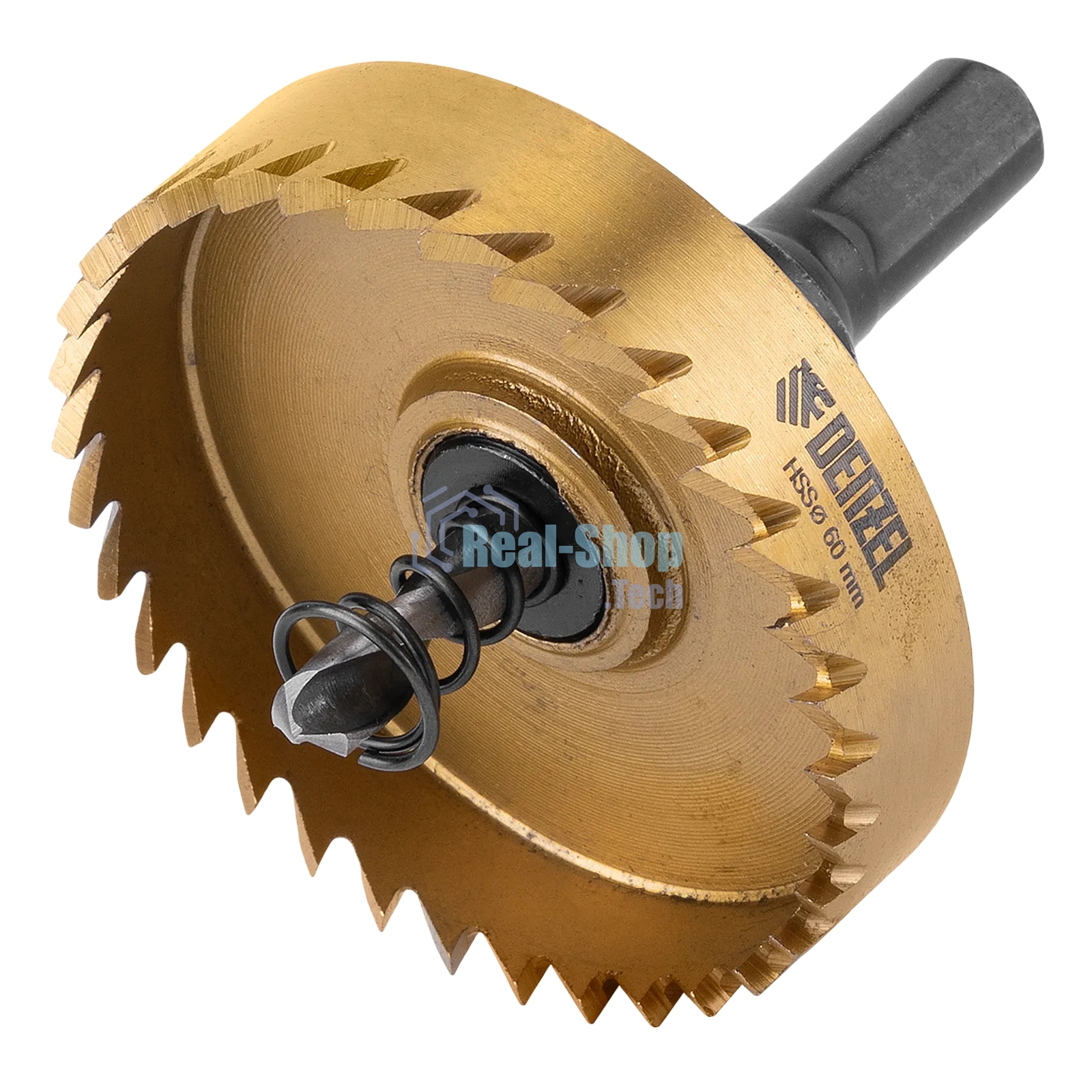 Коронка по металлу Denzel HSS, 60 мм, нитридтитановое покрытие