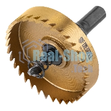 Коронка по металлу Denzel HSS, 60 мм, нитридтитановое покрытие