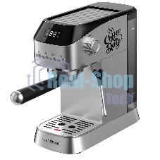 Кофеварка рожкового типа электрическая Endever Costa-1089, объем-1,2л, стальной/черный, мощность 1350 Вт, давление 20 бар