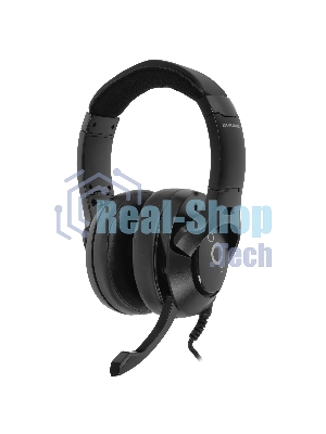 Гарнитура QUMO Olympus чёрный, проводная, USB, подсветка