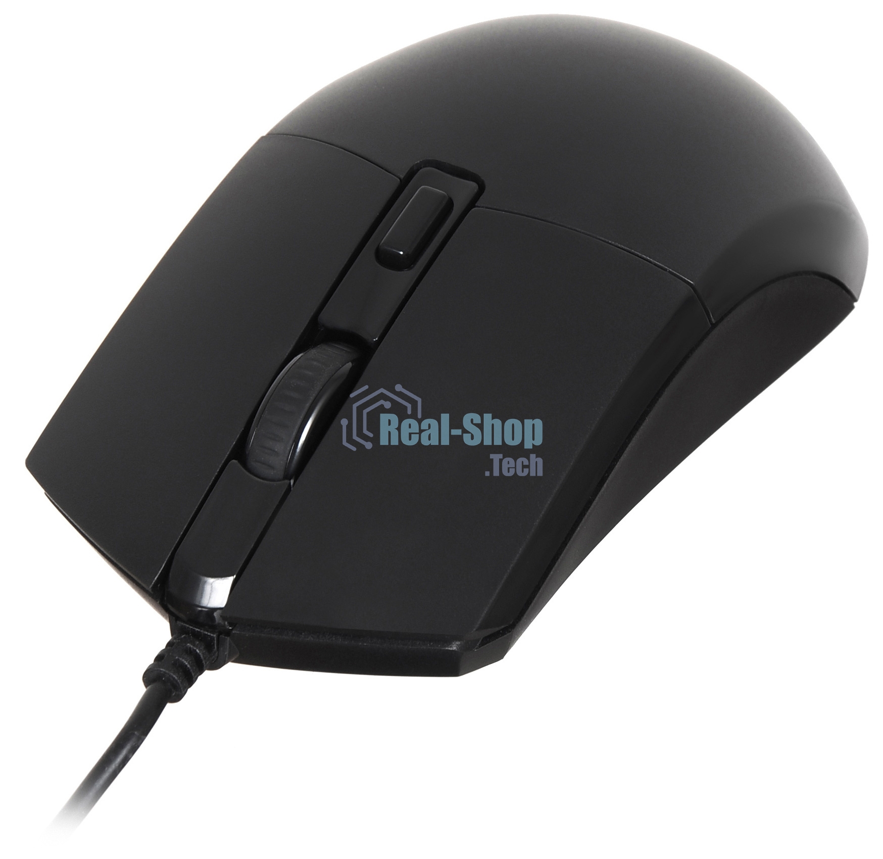 Мышь проводная Oklick 207M черный, 2400 dpi, USB, кнопки - 4