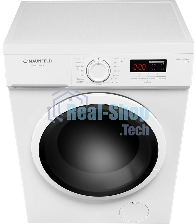 Стиральная машина Maunfeld MFWM127WH05 белый, загрузка фронтальная 7 кг, 1200 об/мин., класс: А+++