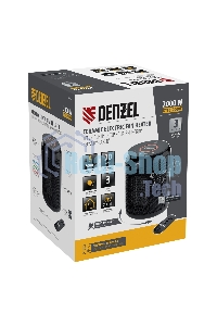 Тепловентилятор керамический Denzel DTFC-2000X, 1000/2000 Вт, 20 м2, 3 режима, пульт, Wi-Fi, термостат