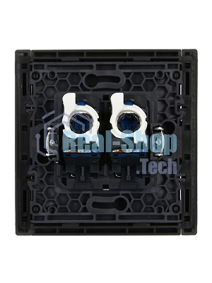 Розетка компьютерная IEK FORTE&PIANO FP333 2-ая RJ45 кат.5E серый