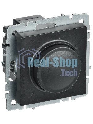 Светорегулятор поворотно-нажимной IEK Brite СС10-1-0-БрЧ (BR-D20-0600-K02) 600 Вт черный