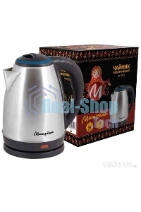 Чайник электрический Матрена MA-001 1,8 л, сталь,цвет крышки голубой (005456)