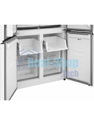 Холодильник Weissgauff WCD 450 W NoFrost Inverter белый трехкамерный 287/163л морозилка снизу, No Frost, Side by Side