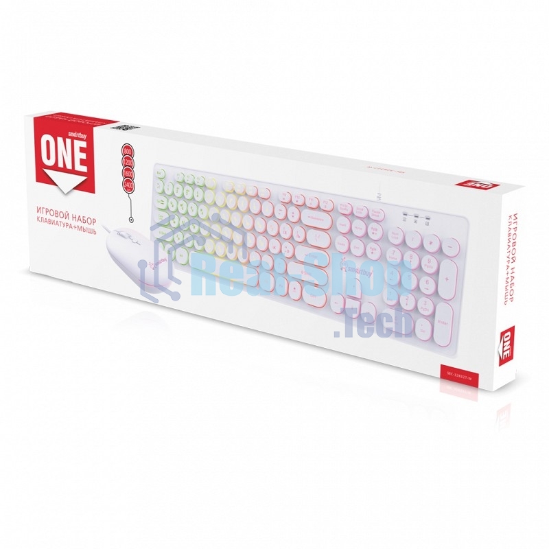 Комплект клавиатура+мышь Smartbuy (SBC-328327-W) ONE 328327 белый