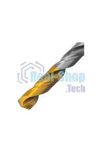 Сверло спиральное по металлу Denzel 7,5 х 156 мм, Р6М5, Golden Tip, удлиненное