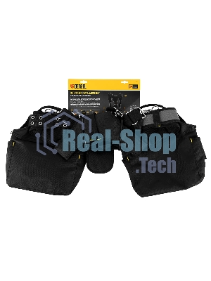 Пояс монтажника усиленный Denzel с лямками, сумки поясные, держатель для молотка