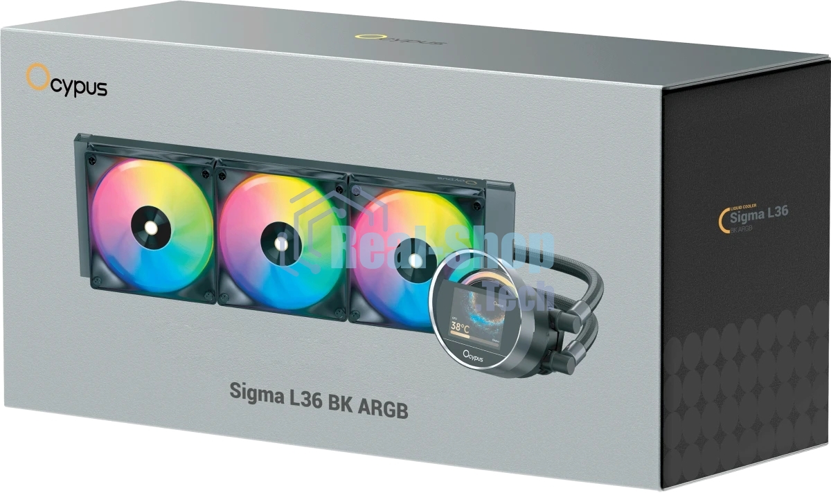 Система охлаждения Ocypus Sigma L36 BK ARGB, 360мм, LCD Pump 2.4