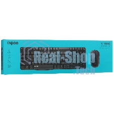 Комплект клавиатура+мышь Rapoo X1800S беспроводной, USB, 1000 DPI, чёрный