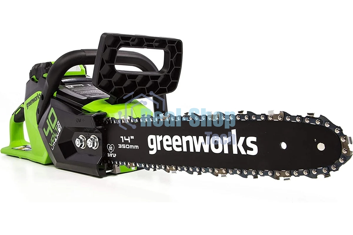 Цепная пила аккумуляторная (2005707UA) GreenWorks GD40CS15, 40V, 35 см, бесщеточная, 1,5 КВТ, с АКБ 2АЧ и ЗУ