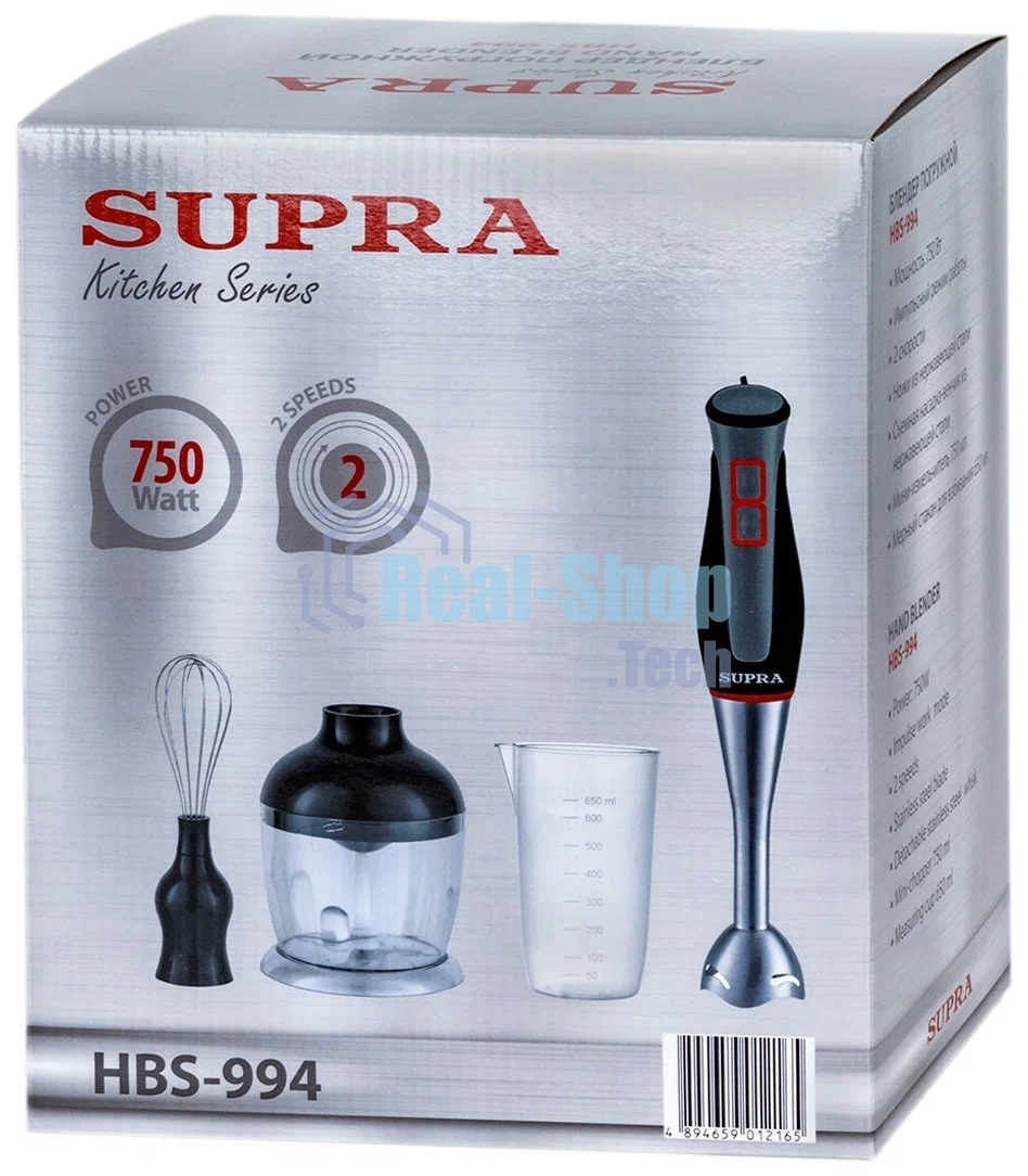 Блендер погружной SUPRA HBS-994, 750 Вт, черный