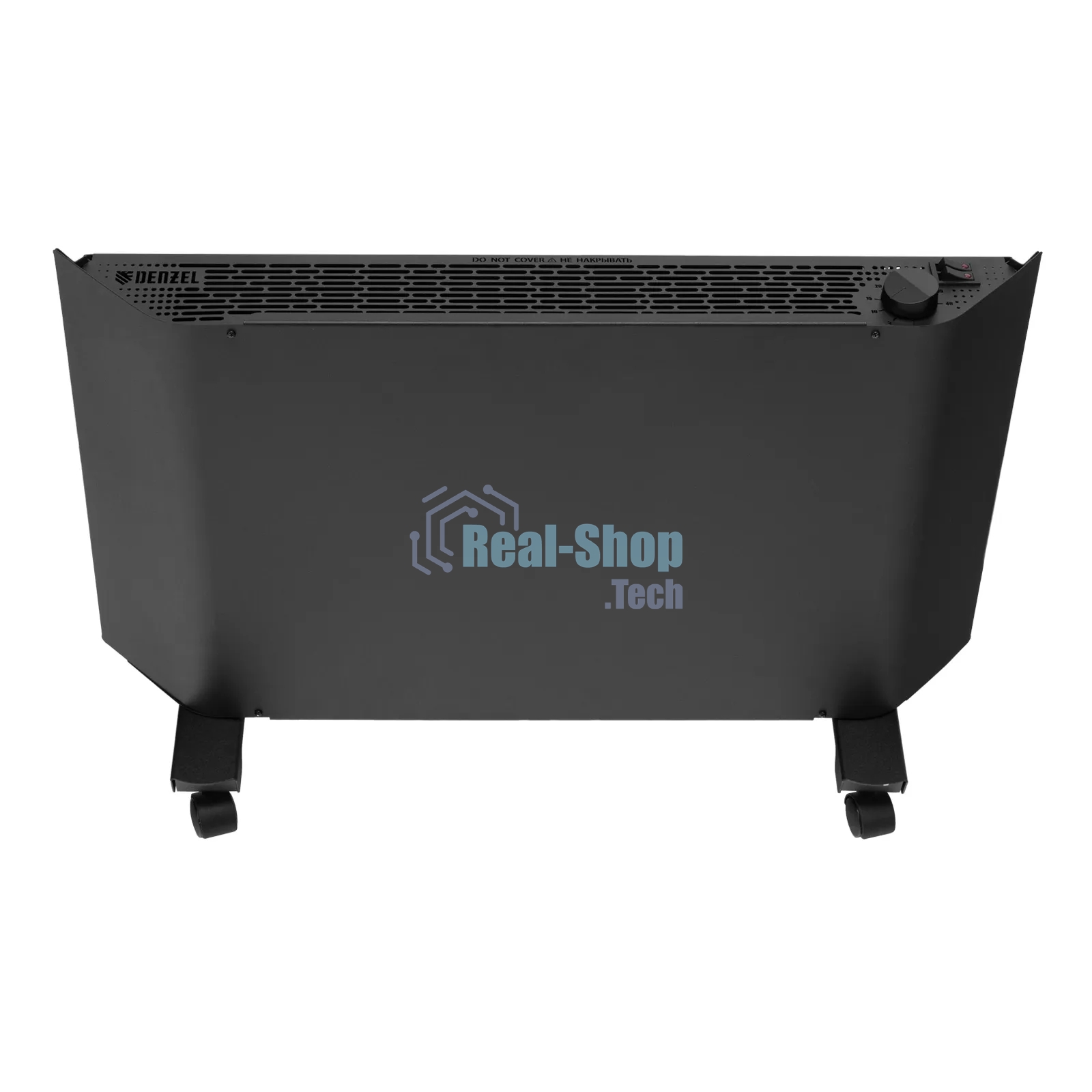 Конвектор Denzel XCE-1500B черный, 1500 Вт, 20 м2, термостат
