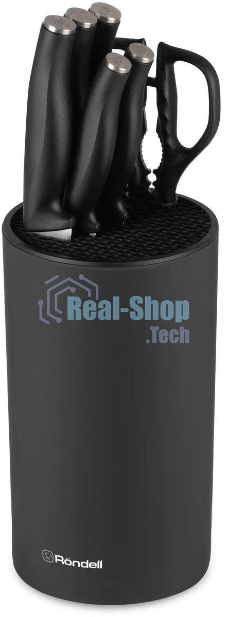 Набор кухонных ножей Rondell Florett RD-1582, черный