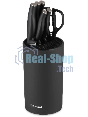 Набор кухонных ножей Rondell Florett RD-1582, черный