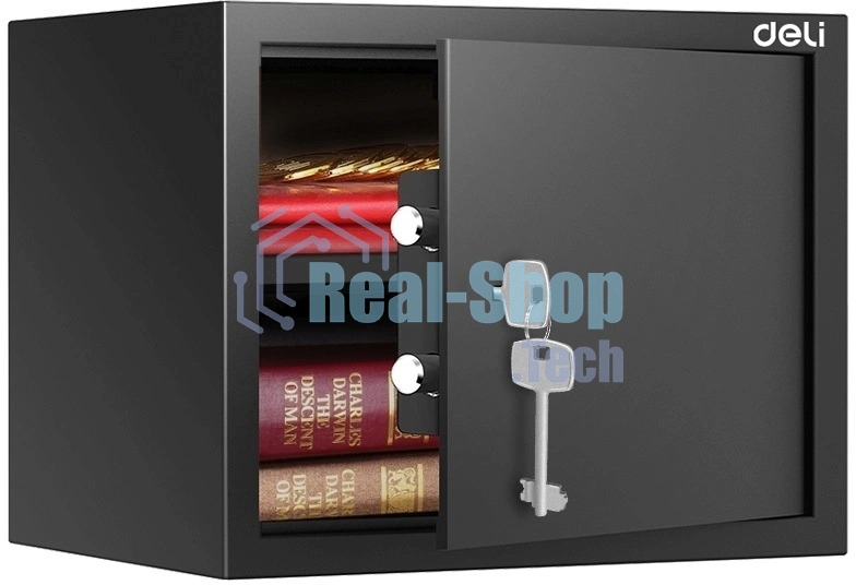 Сейф Deli Srock ET563 300x380x300мм ключевой
