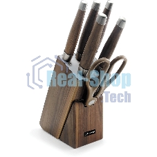 Набор из 5 ножей c ножницами на деревянной подставке Glaymore Rondell 984-RD