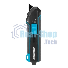 Нож-скребок выдвижной Gross 78890, 19 мм, сменное лезвие, SK2, 5 запас. лезвий, алюмин. корпус