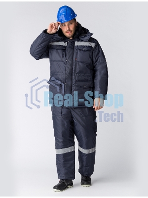 Костюм зимний Мастер NEW (Оксфорд) полукомбинезон, темно-синий 52-54 170-176