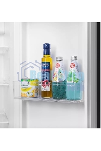 Холодильник Maunfeld MFF177NFB Slim Inverter черный двухкамерный 352/198л морозилка слева, No Frost, Side by Side