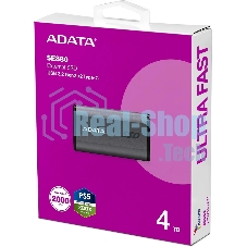 Внешний SSD ADATA Elite SE880, 4TB, USB 3.2 Gen 2x2 Type-C, R/W 2000/2000, серый