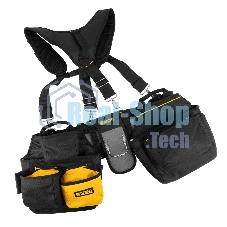 Пояс монтажника усиленный Denzel с лямками, сумки поясные, держатель для молотка