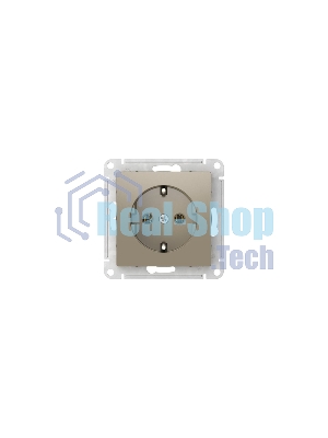 Розетка AtlasDesign 16А с заземл. быстрозажим. клем. механизм шампань SE ATN000543S