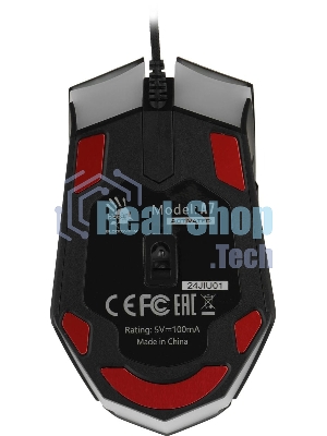 Мышь проводная A4Tech Bloody A7 черный, 4000 dpi, USB, кнопки - 8