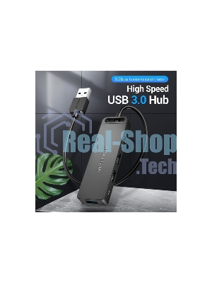 USB-концентратор Vention CHLBB, USB 3.0, USB 4 порта, USB