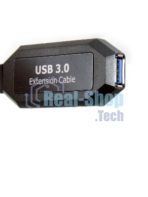 Кабель-адаптер USB3.0-repeater, удлинительный активный Am-->Af 10м VCOM