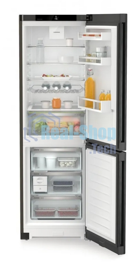 Холодильник Liebherr CNBDB 5223-22 001 черная нержавеющая сталь двухкамерный 225/94л морозилка снизу, No Frost