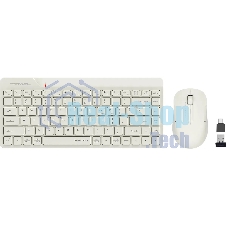 Комплект клавиатура + мышь A4Tech Fstyler FG2200 Air2 клав:бежевый мышь:бежевый USB беспроводная slim