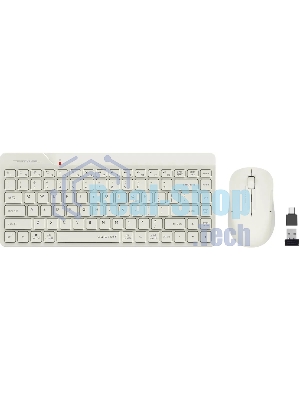 Комплект клавиатура + мышь A4Tech Fstyler FG2200 Air2 клав:бежевый мышь:бежевый USB беспроводная slim