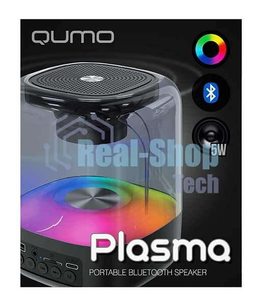 Акустическая система QUMO Plasma ВТ 0082 5 ВТ объемное звучание RGb подсветка