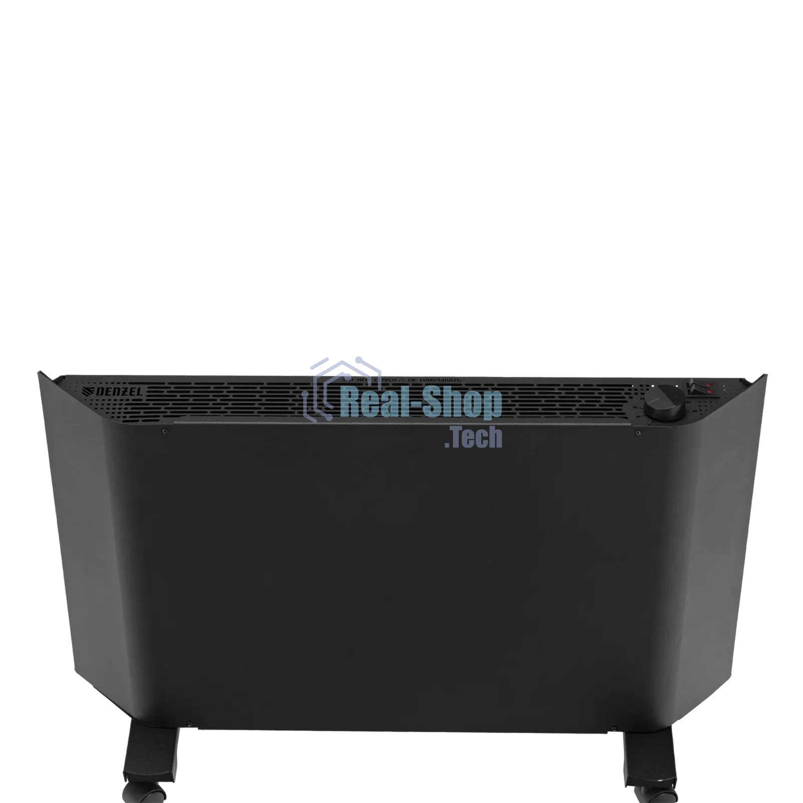 Конвектор Denzel XCE-1500B черный, 1500 Вт, 20 м2, термостат