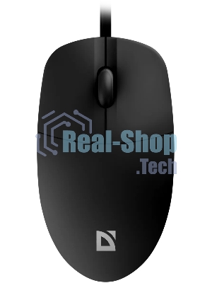 Мышь проводная Defender Azora MB-241 черный, 1200 dpi, USB, кнопки - 3