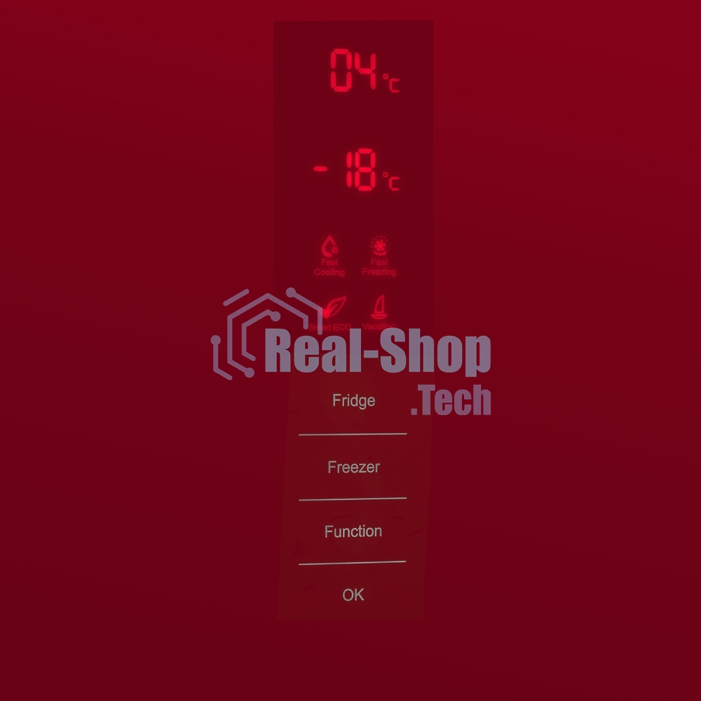 Холодильник Maunfeld MFF200NFR Inverter красный двухкамерный инвертор 271/106л морозилка снизу