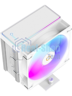 Кулер для процессора Ocypus Gaммa A40 WH ARGB Digital, 100мм ARGB FAN, Top Display Panel, 4 HEAT PIPES, 4-PIN PWM, 600-2400 RPM, 29.5DBA, HYDRO BEARING, LGA115X/1200/1700/18XX, AM4/AM5