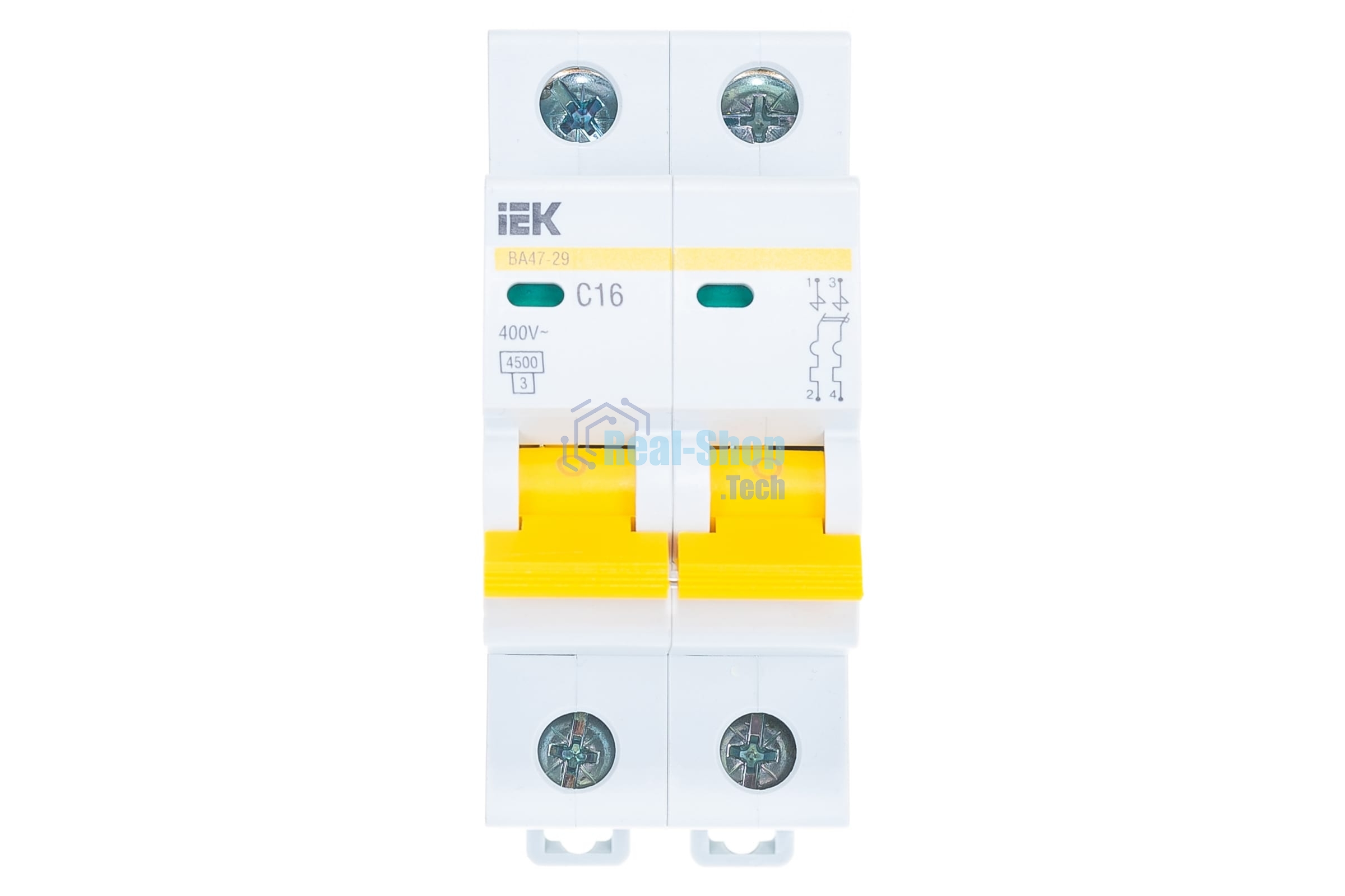 Выключатель автоматический модульный 2п C 16А 4.5кА ВА47-29 ИЭК MVA20-2-016-C