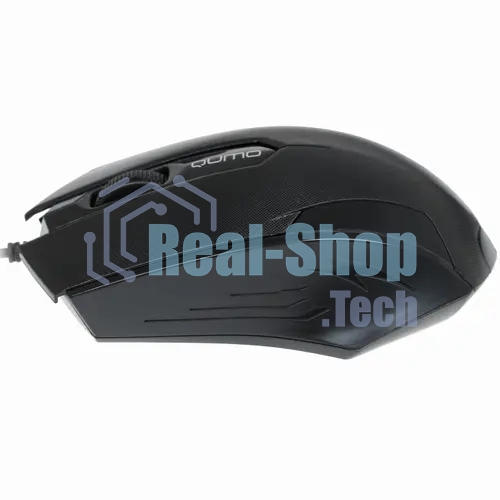 Мышь проводная Qumo Office M14 черный, 1000 dpi, USB, кнопки - 3